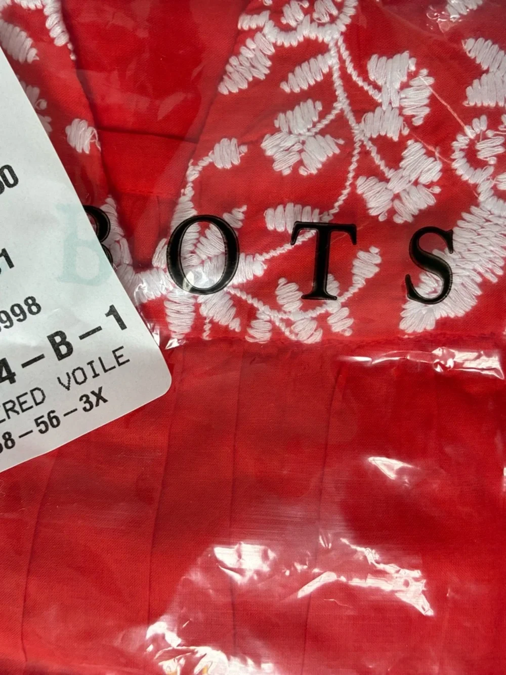 Lot of 2 NWT Talbots Shell Tunics with White Floral Embroidery Red and White 3XP - Picture 9 of 16